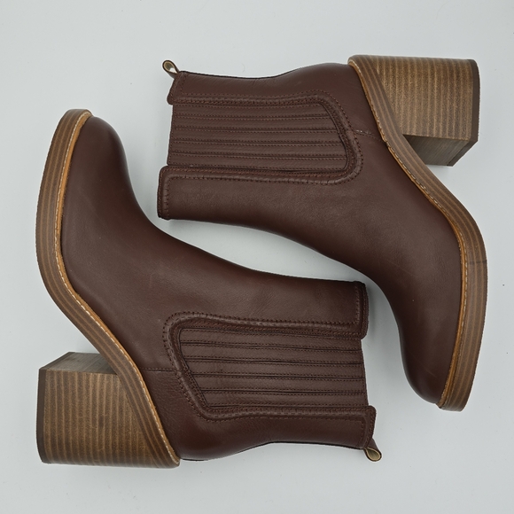 NWOT Marc Fisher LTD Halida Heeled Booties, Dark Natural 120, Women's 11M - Picture 12 of 13